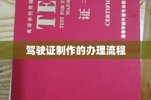 轮台驾驶证制作的办理流程