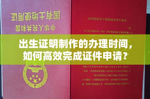 轮台出生证明制作的办理时间，如何高效完成证件申请？